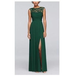 NWT Long Bridesmaid Dress with Lace Bodice